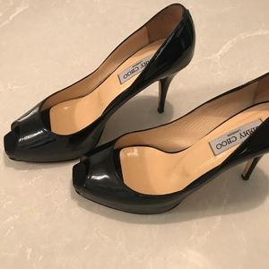 Jimmy Choo "Atom" Peep Toe Pumps (size 39.5)